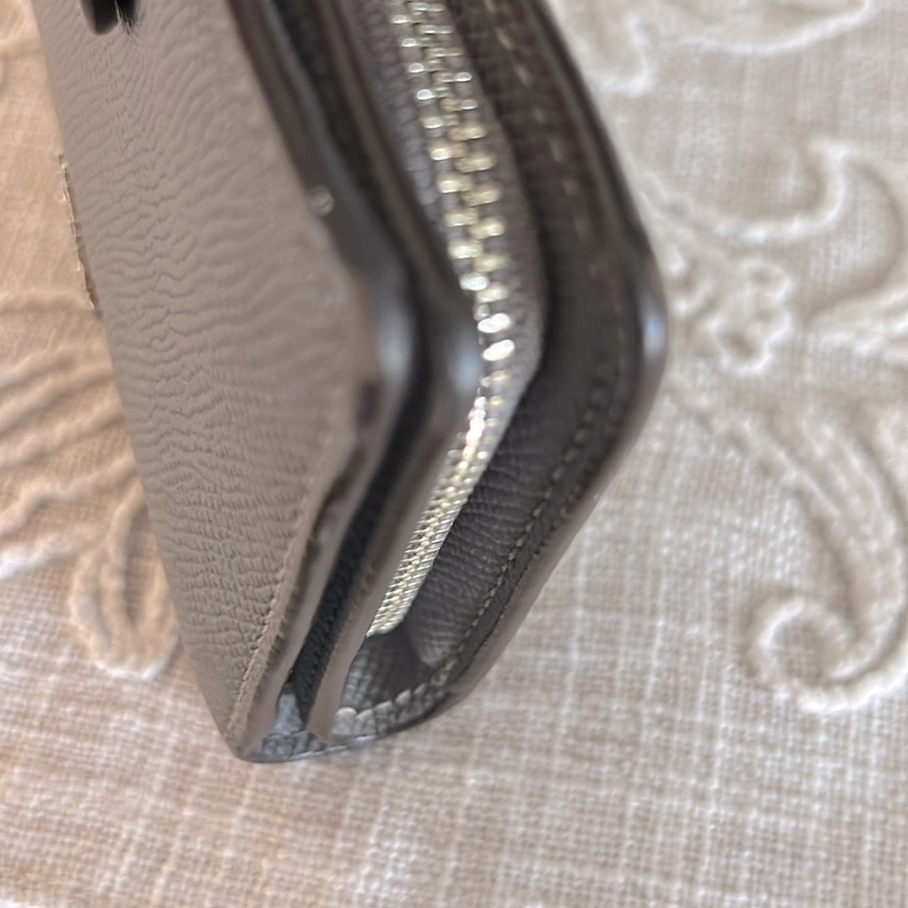 Coach Crossgrain Leather Medium Grey Bifold Wallet - Picture 8 of 15